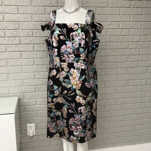 ILE Floral Foil Sheath Dress Size 12